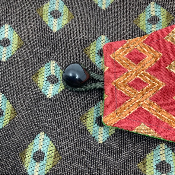 Vintage 90s Unique Colourful Batik Woven Crossbody Bag - Picture 6 of 6